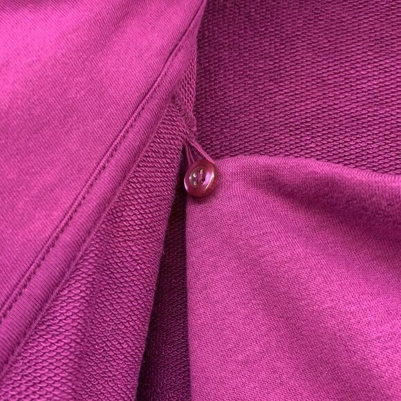 Puma Women’s Diagonal Zip Purple Cotton Jacket Sz XL Logo Athletic Pockets - Picture 4 of 8
